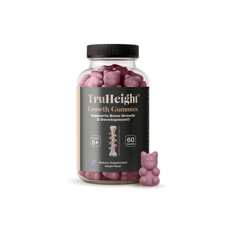 TruHeight Growth Gummies for Natural Growth | Ages 5+ Grape,