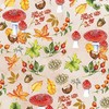 Pack of 40 Lunch Napkins Autumn Pattern Autumn Mushrooms Leaves