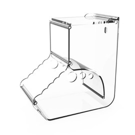 Hamster Feeder, Automatic Hamster Feeder, Large Capacity, Transparent, Gravity Feeding Station, Suitable for Hamsters, Guinea Pigs, Parrots (400 ml), with 1 Feeding Spoon