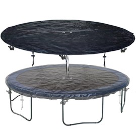 SIHAIAN 8 FT Trampoline Cover 8-16 Ft Trampoline Winter Cover, Easy to Install Trampoline Protective Cover, Waterproof Trampoline Covers, Anti-UV, Snow, Dust-Proof Trampoline Weather Cover Black