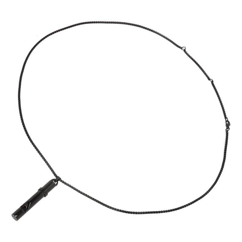 Breathing Necklace Reducing Stress Whistle Shape Steel Meditation Anxiety Necklace