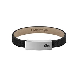 Lacoste Port-2040110 Leather Bracelet for Men, Decorated with Petit Pique Pattern, Leather, No Gemstone
