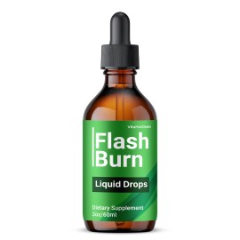 FlashBurn Drops Supplement, Max Strength Flash Burn Liquid formula (2 Pack)