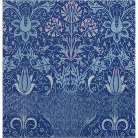 Set of 2 Individual Decoupage Paper Party Napkins Mixed Media Blue Design, Pattern Decor Luncheon Beverage Christmas Series Napkin for a Birthday, Holiday, Wedding, Cocktail Party