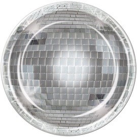 Beistle Disco Ball 9-Inch Plates Pack of 12
