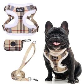 PUPTECK Dog Harness and Leash Set Medium Sized, Step in No Pull Adjustable Puppy Cat Harness Reflective Pet Vest