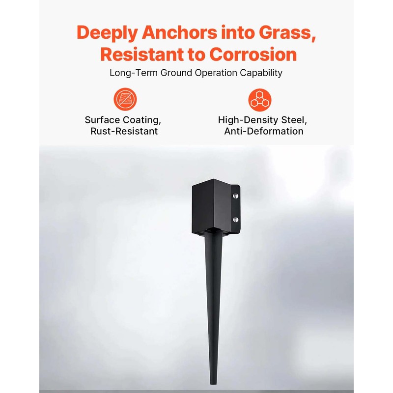VEVOR Fence Post Anchor, 4 Pack 4 x 4 Inches