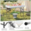 KOTEK Folding Ice Cooler Table, 4 FT Portable Ice Table