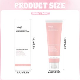 Hyaluronic Moisturizing Cream, Rosa Hyaluron Feuchtigkeitscreme, Moisturizer Gesichtscreme Damen, Feuchtigkeitsspendende Gesichtscreme mit Hyaluronsäure, Für alle Hauttypen