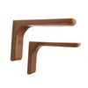 Shelf Support Brackets with Covers 240mm Invisible/Concealed Fixings Brown