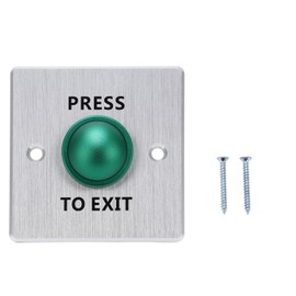 Door Release Button Stainless Steel 12‑24V Push to Exit NO NC COM Switch Access Control Panel
