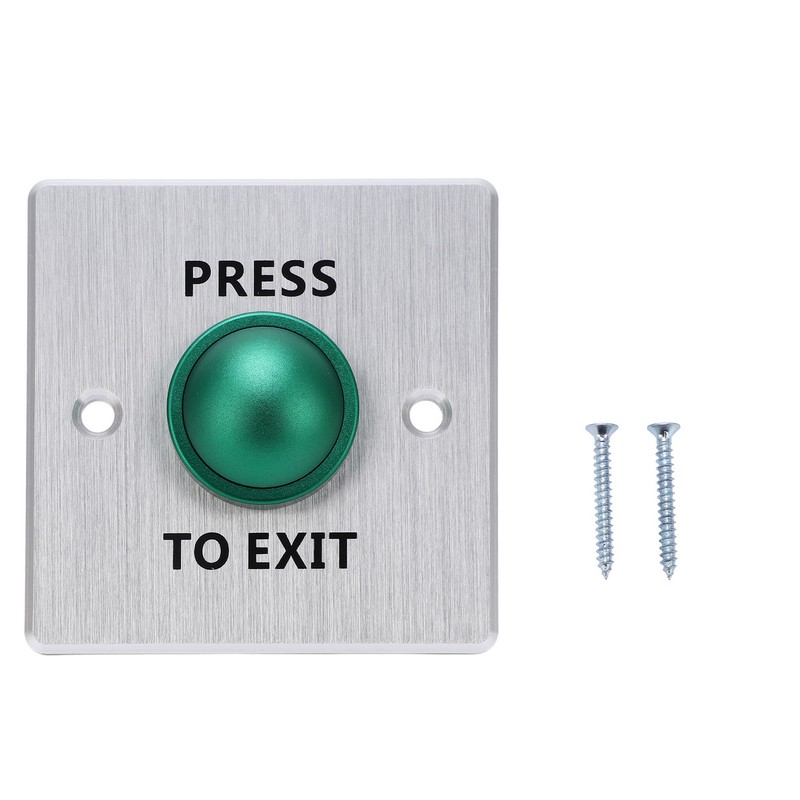 Door Release Button Stainless Steel 12‑24V Push to Exit NO