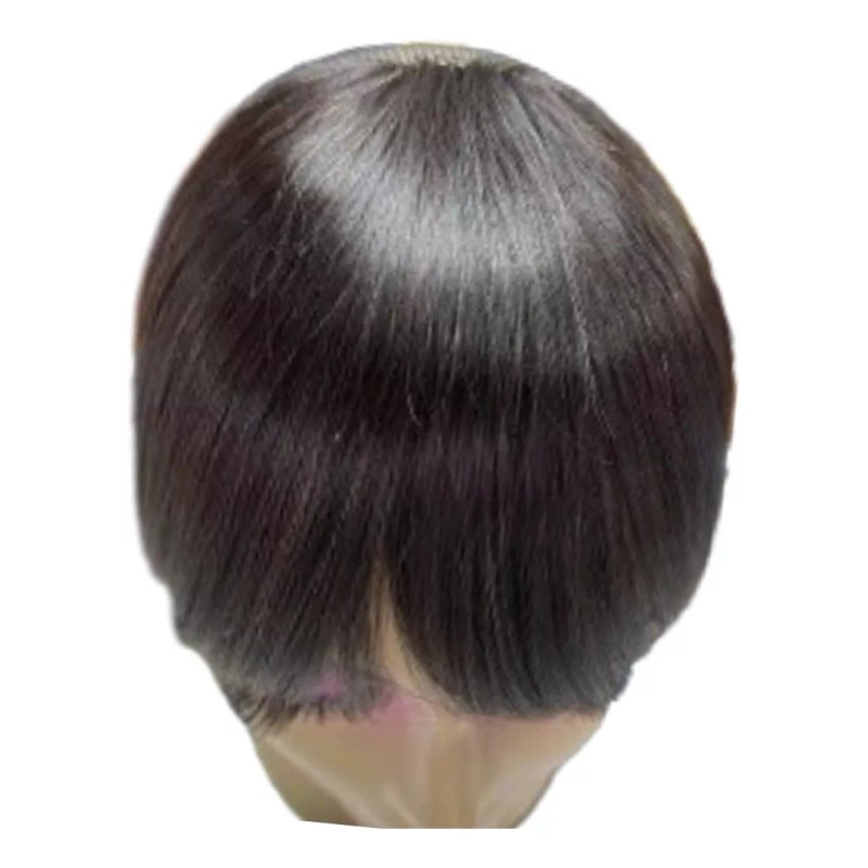 Veloce Flequillo Postizo Falso Veloce Copete Natural Virgen Clip On