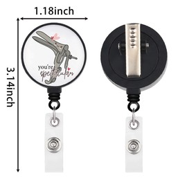 Lywjyb Birdgot OB Nurse Badge Reel Doctor Gift Nurse Doula Thank You Merch You're Spectacular Gift Midwife Merch (Spectacular Badge CA)