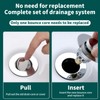 Zovator Universal Pop Up Sink Plug Silver Grey Stainless Steel