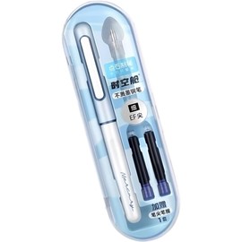 Pluma estilográfica ligera con 2 cartuchos de tinta, agarre ergonómico, punta EF, para estudiantes, principiantes, adultos, viajes y uso diario, pluma estilográfica de negocios para reuniones