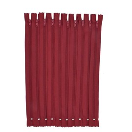 HDST-HOME 60 Cremalleras de Nailon de 30.5 cm, para Costura, Manualidades, Rojo Vino