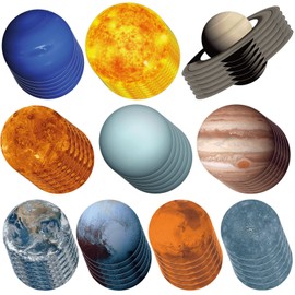 60 Pcs Solar System Cutouts for Bulletin Board 9 Planets Galaxy Wall Decal Solar System Decor for Bedroom Nursery Classroom Outer Space Decoration Universe Theme Party Earth Day Bulletin Board Decor
