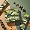 WRAPAHOLIC Camo Wrapping Paper Sheet - 6 Sheets Light Green