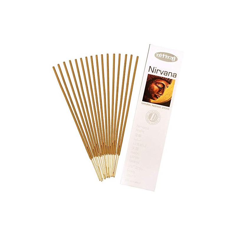 Nitiraj Platinum Natural Incense Sticks Slow Burning 1hr. 2Pack Nirvana