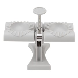 Dumpling Maker Machine, Dumpling Maker Press, Household Double Head Automatic Dumpling Maker Mould for Home, Kitchen Restaurant, Wrap Two at a Time, Stainless Steel