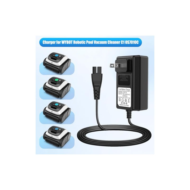 Cisain 25.2V Charger Adapter for WYBOT C1 Robotic Pool Cleaner