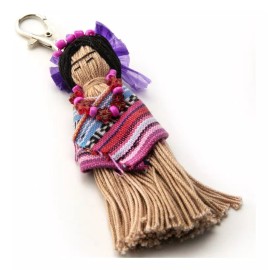 MXM Llavero Frida Traje Típico Mexicano - 100% Artesanal