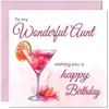 Aunt Birthday Card for Auntie - Elegant Birthday Cards for