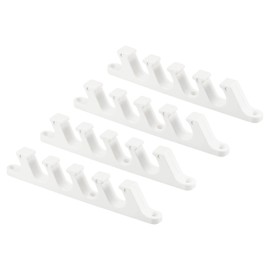 PATIKIL Chaise Adjustment Bracket, 4 Pack 5 Position Lawn Furniture Multi Position Back Support Adjuster for Outdoor Lounge Patio, White