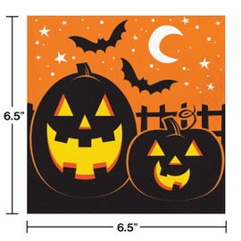 Creative Converting Pumpkin Patch Napkins, 6.5", Multi-color