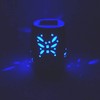 LED Solar Lantern Butterfly Ceramic White with Changing Light Colours