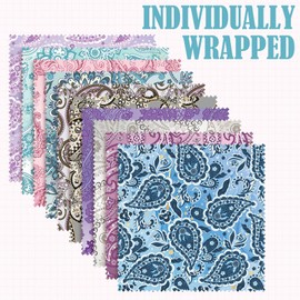 20 Pcs Microfiber Cleaning Cloth Cute Paisley Waves Design Microfiber Cloth Soft Multicolor Glasses Cleaner Cloth for Eyeglasses Camera Lens Cell Phone Screens Glasses, 6 x 6 Inches