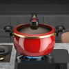 Nonstick Ceramic Coated Sauce Pan with Lid Black Crock Pot