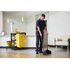Rubbermaid Commercial Products Dustpan with Long Handle Plastic Black Compatible