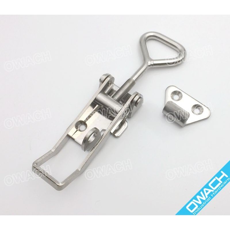 2 Pack OWACH Stainless Steel Adjustable Draw Latch Adjustable-Grip Padlockable