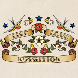 CafePress Live Love Nutrition Tote Bag Reusable Natural Beige Canvas Shopping Bag