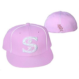 Chicago White Sox Pink Caddy Fitted Size 7 5/8 Hat Cap - Pink