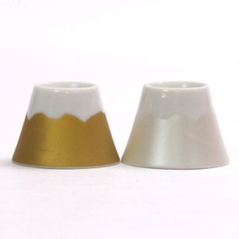 Ogura Pottery 149224 Mt. Fuji Mica Gold / Mica Silver 1.0 fl oz (30 ml) Pair Ochoko