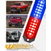 Red Blue Emergency Strobe Grille Lights 8pcs 12 LED Sync