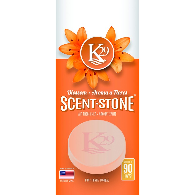 Sterling Teal (K16001-4) K29 'Blossom' Stone Air Freshener, (Pack of