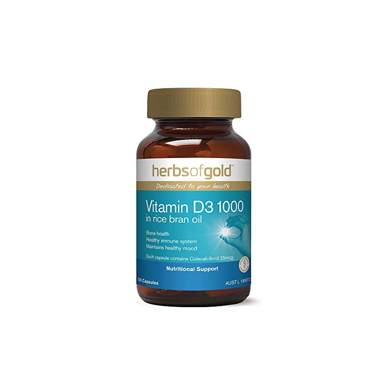 Herbs of Gold Vitamin D3 1000 240 Capsules, 240 count