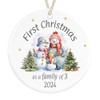 First Christmas as a Family of 3 Ceramic Ornament, Xmas