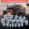 Hapric 112 Pcs Grease Zerk Fittings Kits, SAE & Metric