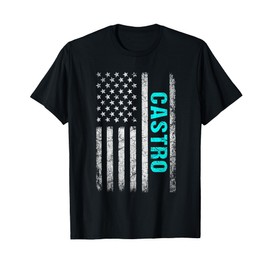 Castro Name American Flag - Castro Last Name T-Shirt