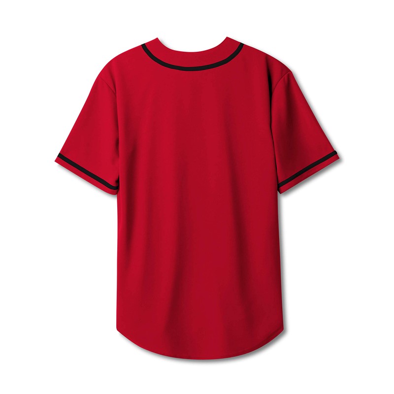 Mens Baseball Jersey Stripe Button Down Shirts Team Sports Uniforms