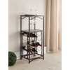 Kings Brand Furniture Metal 15 Bottle Wine Rack Storage Organizer,