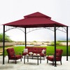 SCOCANOPY Replacement roof Compatible with Target Madaga Gazebo Model L-GZ136PST,(Burgundy)