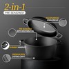 EDGING CASTING 2-in-1 Pre-Seasoned Cast Iron Dutch Oven Pot with