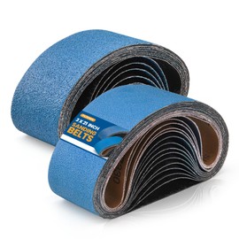 3x21 Inch Belt Sander Sanding Belts 25 Pcs (5 Each of 40/60/80/120/150 Grits), Zirconia Belt Sander Paper Sanding Belts for Wood, Metal, Cars, and Furniture
