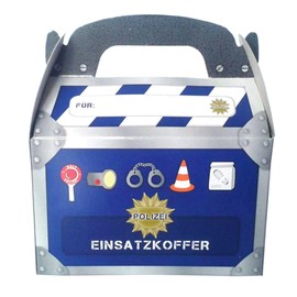 6 Gift Boxes Police with Carry Handle for Children's Birthday or Themed Party // Children's Birthday Gift Bags Party Bags Party Bags Birthday Bags Birthday Bags